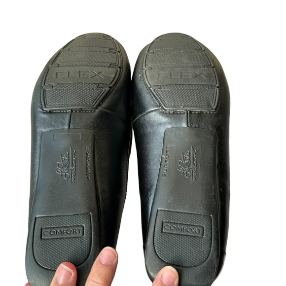 Life Stride Silver Buckle Black Loafers Flex Stride Memory Foam - Picture 4 of 9